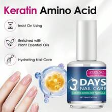 Keratin Amino Acid Nail Care Oil 3 Days Nail Strengthening Treatment Hydrating & Nourishing For Dry Weak Fragile Nails 16ml - Trong sáng - Xem 7