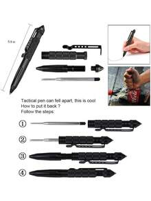 Bolígrafo multifuncional para escribir y autodefensa, herramienta de supervivencia para romper ventanas al aire libre; Body de aleación de aluminio, duradero y resistente a la corrosión. - Multicolor - Ver 3