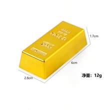 超大逼真金银砖装饰 - 空心仿金银条 - 道具金银砖装饰,适用于各种活动、聚会、冰箱贴、情侣游戏、猫咪礼物、圣诞节、玩具、减压、派对游戏 - 彩色 - 查看 16