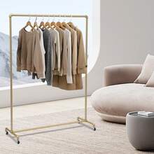 Heavy Duty Commercial Garment Rack Metal Rolling Clothing Shelf Retail Store HOT - Default - View 1