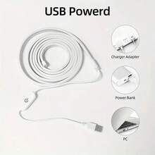5V COB Neon Light Strip, USB Powered, IP65 Waterproof, Touch Switch With Long Press Brightness Adjustment, 1 Roll Tape Included, Ideal For Garden, Bedroom, Living Room, Cabinet & Wardrobe Lighting - Warm White - View 5