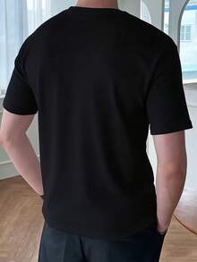 Pink Panther Pantera gris con estrellas 100% algodón hombre corte holgado camiseta de verano camiseta casual varias camisetas como regalo para familia estilo Y2K - Negro - Ver 4