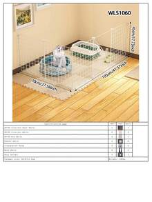 Modular Wire Mesh Pet Fence, Small Pet Rabbit Cage, Cat Cage, Small Dog Kennel, Freely Combinable Pet Barrier - Multicolor - View 14
