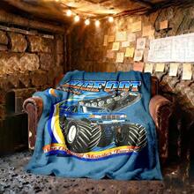 1PC 3D Monster Jam Monster Truck Cartoon Blanket, Edgy Gift For Motorsports Fans, Themed Man Cave Decor, Retro Sci-Fi Party Accent & Race Day Souvenir,Soft Throw Blanket For Home Bedroom Bed Sofa Picnic Travel Office Cover Blanket, Multiple Sizes 50x60 To 60x80 Inches - Nhiều màu 27 - Xem 2