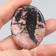 Worry Stone Amethyst Rose Quartz Hand Carved Thumbstone Pocket Meditation Oval Crystal Natural Vitality Relaxation Palm Stone - 1pc - View 7