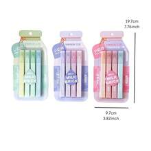 4pcs Cream-Colored Fluorescent Highlighter Pens, Elegant Cream Tone Highlighters For Students, Suitable For Diary, Notebook Highlighting, Back To School Supplies, Office Marker Pens - Sets - View 6