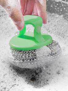 3/6/10个装可拆卸圆形锅刷，厨房锅碗瓢盆清洁海绵，不刮伤洗碗刷清洁球 - 多色 - 查看 8