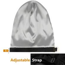 1pc Satin-Lined Sleep Cap, Suitable For Curly Hair And Braids, Wear All Night, Unisex, Can Be Used As Sleep Cap Or Hair Cover - A - View 9