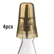 4个/套透明瓶盖，通用葡萄酒瓶嘴盖，塑料防尘瓶盖，厨房工具 - 彩色 - 查看 6