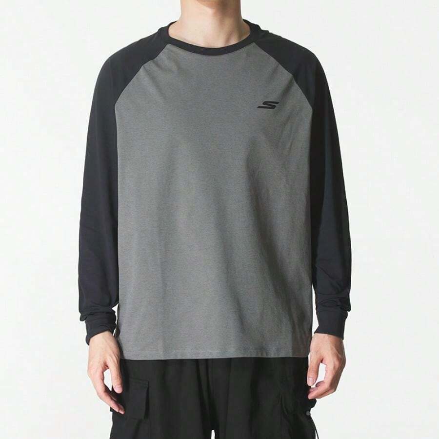 Skechers Long Sleeve Knit T-Shirt, Casual Daily & Travel Wear, Unisex P225U139-00Z8 - Stone Gray - View 1