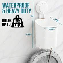 TAILI Portacepillos de Dientes, Sujeción máxima 5 KG, Organizador de Afeitadoras de Ducha, Ventosa Portapasta de Dientes de Pared para Baño, Sin Taladrar, Blanco en Plástico - 1 pieza rosa - Ver 7