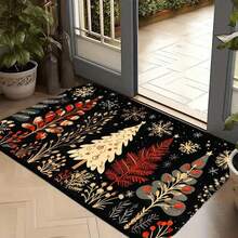 VIKAMA Christmas Carpet Christmas Tree Kitchen Rug Long Carpet Absorbent Doormat Flannel Carpet For Living Room Sofa Floor Mat - 1PC - 查看 1