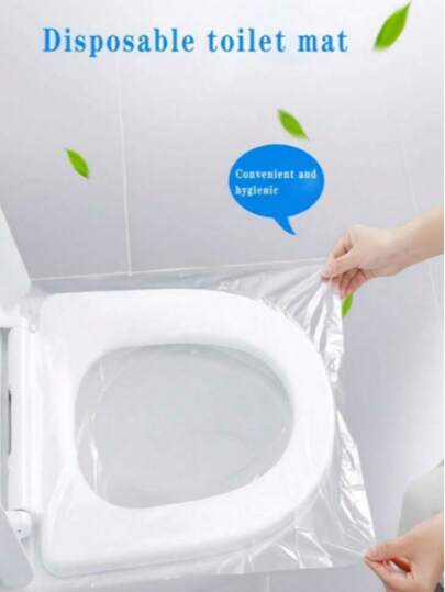 1/30/100PCS Simple Style,Waterproof And Stain-Resistant,Thickened,Plastic Liner,Hygienic And Portable,Disposable Toilet Seat Cover,Essential For Travel And Home