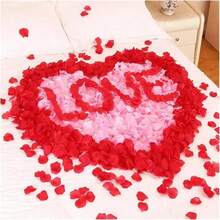 500pcs Artificial Red Rose Petals,Romantic Handmade Flowers,Suitable For Wedding Party Room Layout Home Decoration,Birthday Decoration,Table Centerpieces,Bedroom Decoration,Room Decoration,Bathroom Decoration,Valentine's Day Gift,Graduation Decoration - 紅色 - 查看 3
