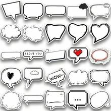 SCXXBSW 50张黑白气泡相册贴纸，适用于信封、礼品盒、保温杯，防水贴纸 - 彩色 - 查看 11