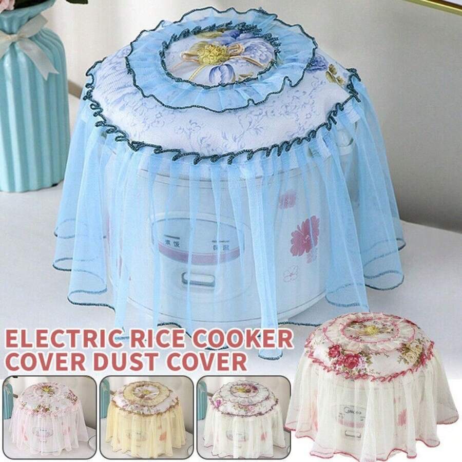Universal Lace Embroidery Rice Cooker Dust Cover Kitchen Air Fryer Dust Cover - Multicolor - View 1