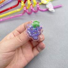 WJLLMYBAKING 8pcs Reusable Plastic Fruit Shaped Spiral Straws, Decoration For Birthday Party, Cocktail And Beverage - View 5