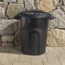 Hyper 20 Gallon Heavy Duty Plastic Garbage Can, Included Lid, Black - 20 加侖+1 - 查看 6