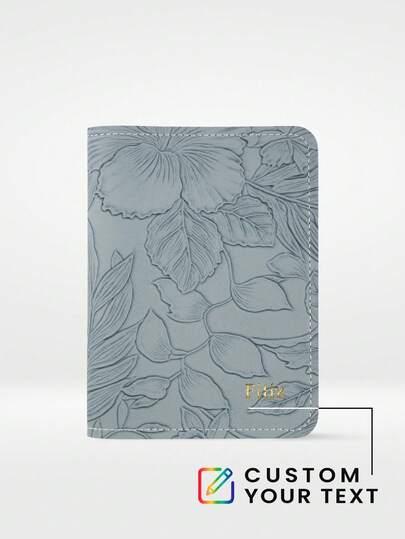 1 chiếc ví đựng hộ chiếu in tên theo yêu cầu, ví đựng hộ chiếu thủ công với họa tiết hoa dập nổi cá nhân hóa, phụ kiện du lịch thanh lịch, quà tặng cá nhân hóa dành cho bạn bè và phù dâu.