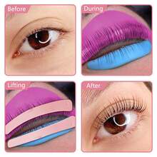 Lomansa 7对装可水洗硅胶睫毛烫垫 | 可重复使用的上下睫毛提升垫 | 适合大多数睫毛长度 | 专业美睫沙龙及居家DIY睫毛造型的理想之选 - 彩色 - 查看 6