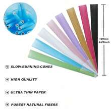 /50 Pcs Natural Pre-Rolled Cones - Large Ultra-Slow-Burning Cones With Tips/Pipes - Small Rolling Papers, High Cost Performance, Affordable - Nhiều màu - Xem 4