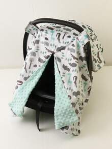 1pc Baby Carrier Cover, Cartoon Print, Sun Shade, Safety Seat Cover - Multicolor - View 18