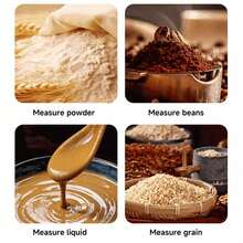 8pcs Measuring Cup & Spoon Set, Stackable Nested Measuring Cups, Stainless Steel Handles, For Measuring Dry & Wet Ingredients, Mini Tea Spoon - Plastic Head - Multicolor - View 4