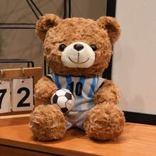 可爱有趣的新泽西泰迪熊,柔软的橄榄球泰迪熊毛绒玩具,非常适合儿童节日,纪念泰迪熊,可拆卸球衣泰迪熊玩偶,送给男朋友的完美礼物,毛绒玩偶,收藏品。 - 彩色 - 查看 12
