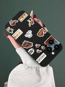 一款印有中东国旗和动物元素图案的柔软、防水、耐用手机壳：时尚、个性化、触感顺滑，并能保护摄像头。是送给自己、家人、同事、爱人在圣诞节、新年等重要节日里的完美礼物。适用于苹果 17、16、15、14、13、12、11 Pro/Pro Max/Plus 和三星 Galaxy 系列手机。 - 黑色 - 查看 4