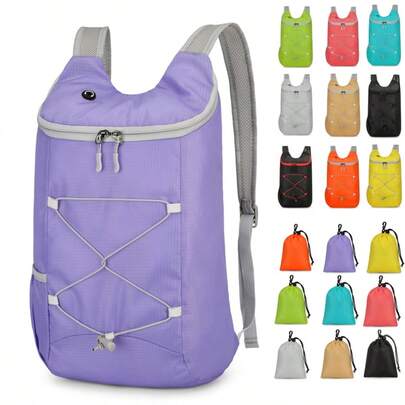 1pc New Ultra-Light Foldable Bag, Portable Travel Backpack, Waterproof Outdoor Folding Bag For Hiking, Cycling, Running