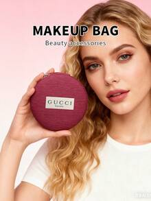 Encora 红色便携式化妆包、耳机零钱包、首饰收纳包 - Cucci-Bag-2 - 玫瑰紅 - 查看 8