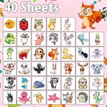 FTVLTAT 40pcs Colorful Big Eye Animal Themed Temporary Tattoos, 3D Cute Zoo Party Series. Suitable For Birthday Or Holiday Party Gifts And Accessories, Patterns Last 3-7 Days, Christmas Or Halloween Gifts - Multicolor - View 8