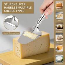 Stainless Steel Cheese Slicer Handheld Cutter With Ergonomic Grip Dishwasher  For Hard And Soft Cheeses Multi Functional For Sandwiches Charcuterie Boards Daily Cooking - View 3