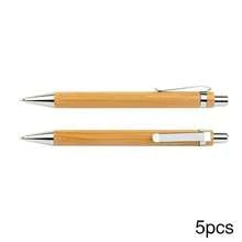 Customized Name/Logo Bamboo & Wood Beaded Ballpoint Pen, In-Stock Gift Pen - Brown - View 11