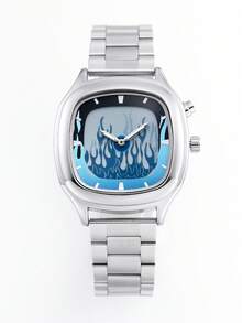 Đồng hồ nam Cubic Dynamic Digital Display, dây đeo bằng thép nguyên khối, kiểu dáng cổ điển cao cấp. - Một cỡ - Xem 12