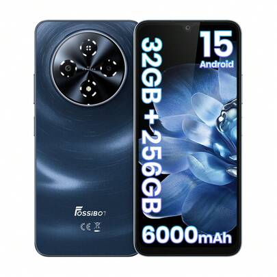  FOSSiBOT S5 Pro Android 15 Cellphone, 32GB+256GB/2TB Mobile Phone, 6.88" HD Smartphone, 6000mAh Battery Smartphones,50MP+8MP Phones,Gemini Al Cell Phone 2026 Starry Night Black