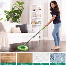 Spin Mop And Bucket System With Wringer Set Floors Cleaning, 6 Refill Wet Mop Pads - Single - View 8
