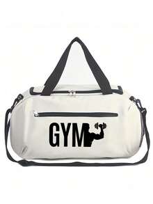 Large Capacity Lightweight Sports Handbag With Fitness Theme - Reinforced Handle, Adjustable Shoulder Strap, Machine Washable Oxford Fabric, Suitable For Yoga, Gym Training, Commuting, Accessory Storage, Back To School, Valentine's Day Gift, Easter, Mother's Day - Multicolor - View 14