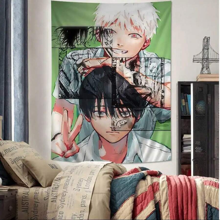 Opular Anime BL The Summer Hikaru Died Chart Tapestry - Edgy Aesthetic,  Room Decor For Anime & Modern Art Fans - A04694-GT - 查看 1