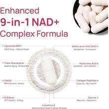 NAD+ Supplement For Women - NMN Alternative With β-NAD+, Trans-Resveratrol, CoQ10, D-Ribose - Promotes Cellular Renewal, Energy, And Radiant Skin Health - 60 Capsules Advanced - 60 viên nang - Xem 6
