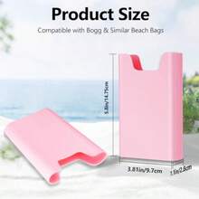 Silicone Phone Holder For Bogg Bags Attachment For Beach Bags Compatible With Most Mobile Phones White - 白色 - 查看 3