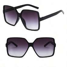 1 Pair Women's Fashionable Black Fashion Glasses - Black - View 2