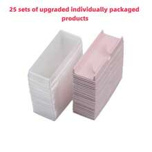 Conjunto de 25 caixas para cílios postiços, bandejas internas para cílios, tampas transparentes, embalagem para um par, caixas para cílios em 4 cores, caixas para cílios rosa, transparente, branca, amarela, caixas organizadoras para cílios, recipientes para cílios postiços (com tampas) - Multicolorido - Ver 10