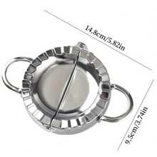 不锈钢饺子模具，饺子制作器，饺子夹，饺子模具，蛋糕模具 - 銀色 - 查看 11