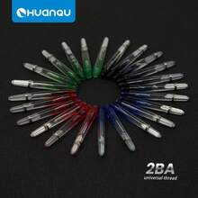 环曲飞镖配件 - 6个飞镖翼 + 6根42mm渐变色飞镖杆，2BA螺旋通用型，适用于软式或硬式飞镖，4种颜色可选，耐用PET材质，提升精准度，轻巧耐用，飞镖爱好者必备配件，情人节、复活节、生日派对的完美礼物 - 彩色 - 查看 5