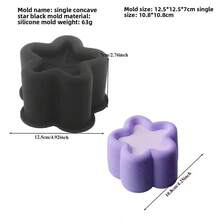 Molde de silicona para tartas Mousse en forma de flor, corazón y estrella para hornear, hacer pudín, chocolate y postres para bodas y fiestas - Ver 3