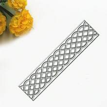 Creative Fan-Shaped Grid Metal Cutting Dies DIY Wedding Invitation Card Deco - C01 - View 10