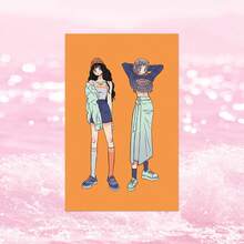 【卡通女孩人物贴纸】高品质可爱甜美女孩人物贴纸，萌萌卡通女孩换装贴纸卷 - DIY装饰胶带，适用于剪贴簿、日记和手工制作，包含可爱卡通女孩人物，自粘装饰贴纸，剪贴簿装饰贴纸，可爱涂鸦贴纸，DIY卡通自粘贴纸，适用于剪贴簿、相册、行李箱/笔记本电脑/滑板/吉他/冰箱/头盔/日历装饰，可作为生日礼物和节日礼物。 - 可愛卡通少女貼紙 - 查看 9