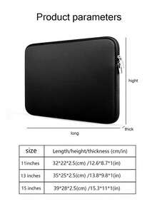 1pc Minimalist Dual Zipper Laptop Sleeve, Protective Case For Laptop - View 10