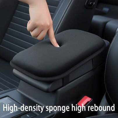 1pc Car Armrest Pad, Center Console Lift Pad, Black, Suitable For Car Interior, Armrest Cover, Car Armrest Box Lift Pad, Universal Vehicle